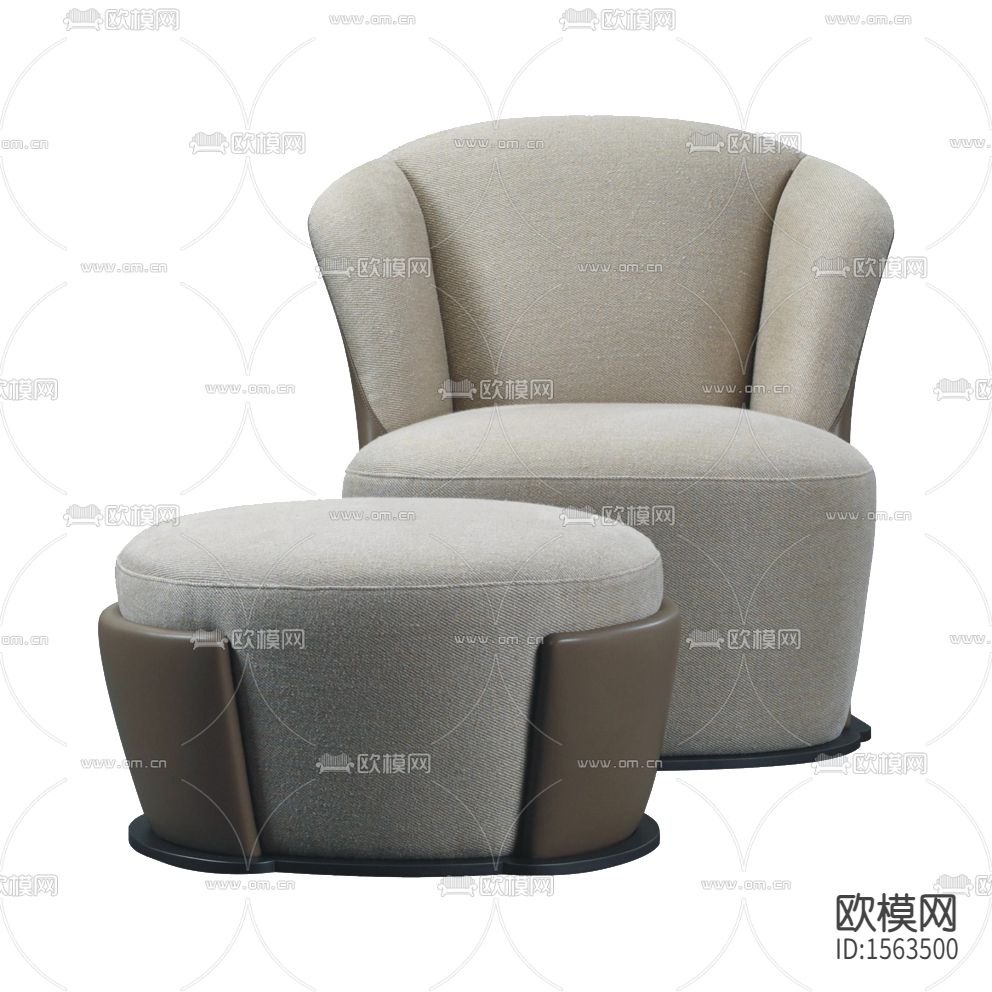 现代简约白色布艺皮革懒人沙发下载