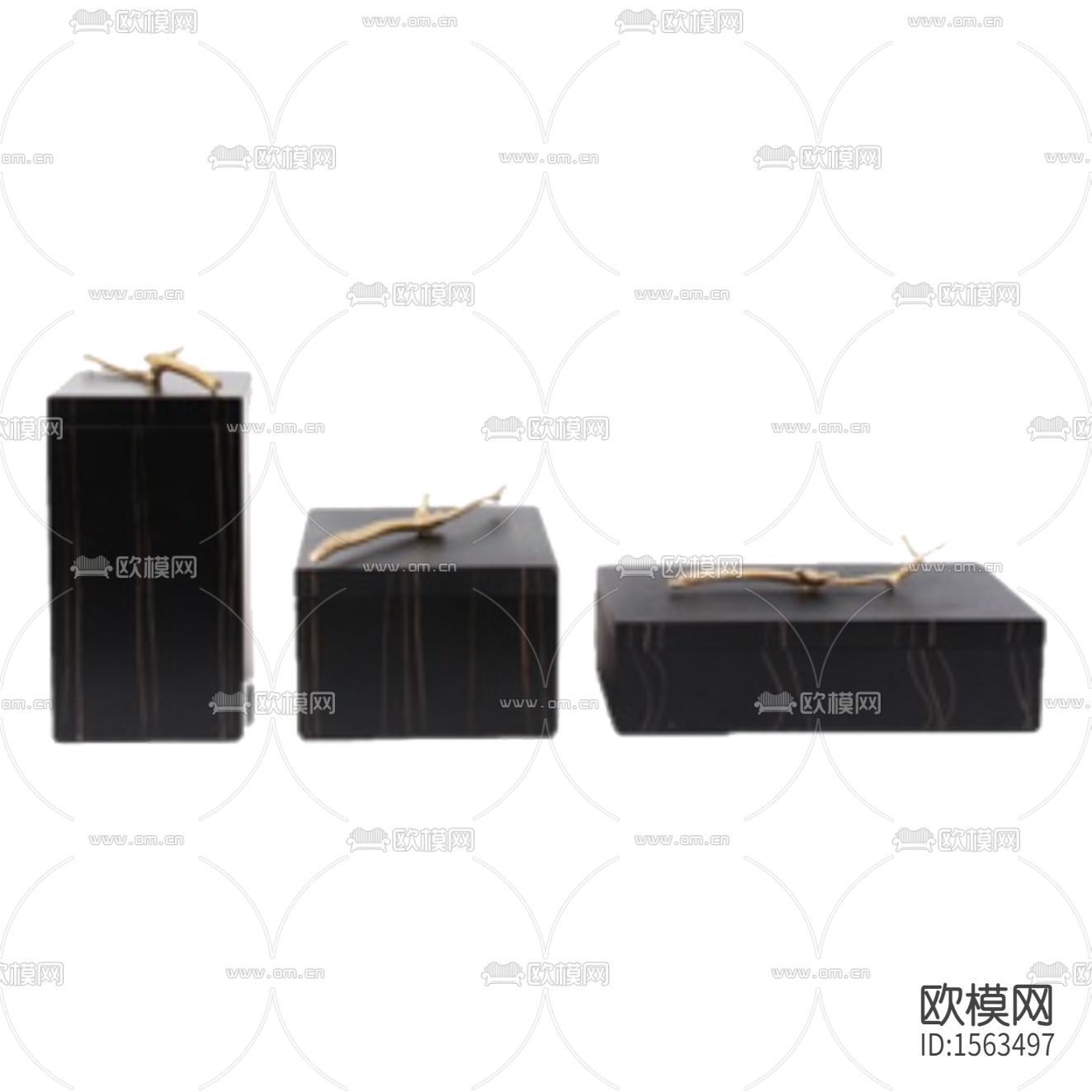 现代简约黑色实木金属树枝收纳盒