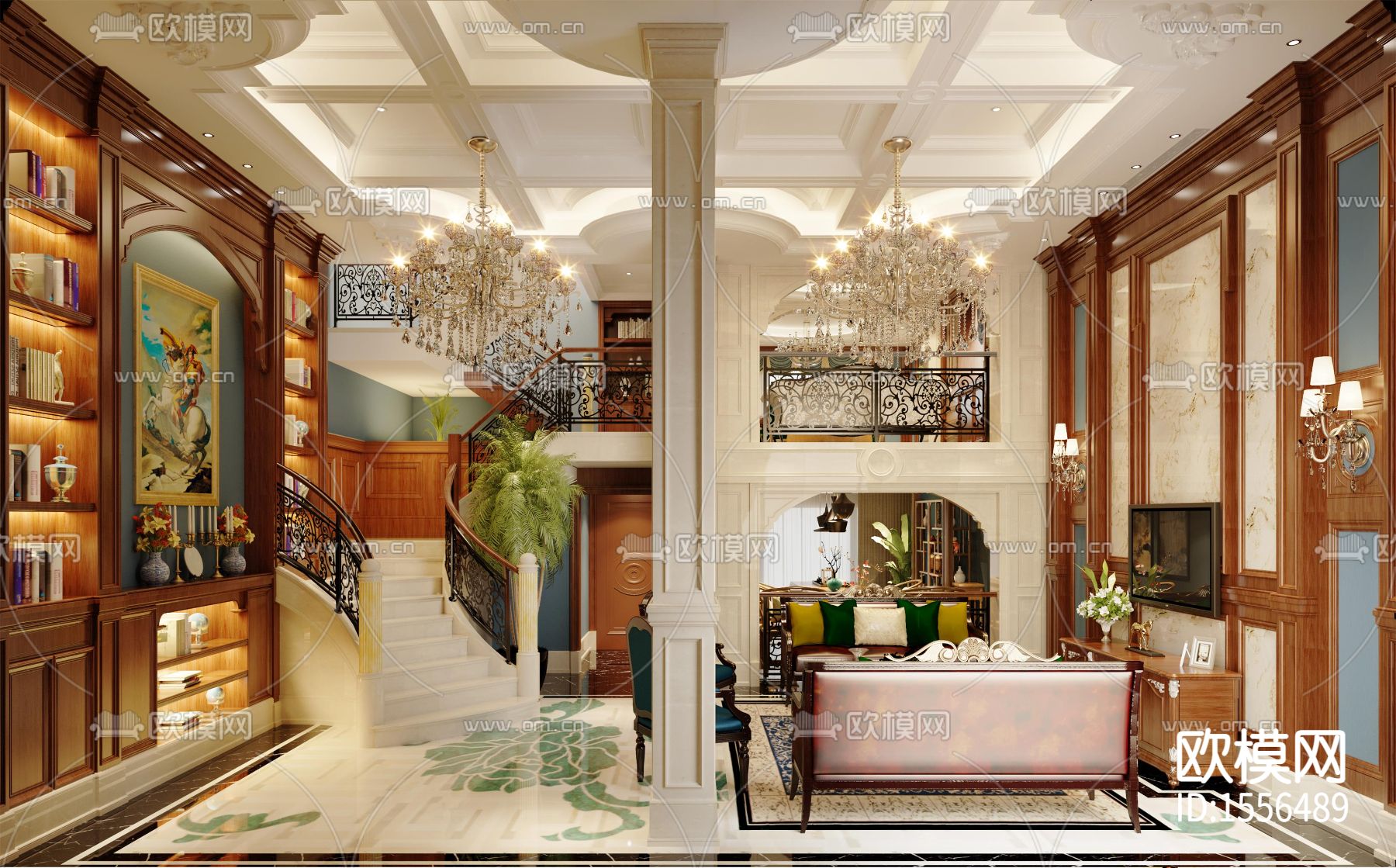 欧式别墅下载（渲染图8）