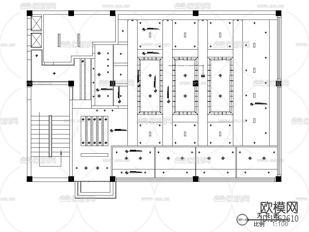 6套咖啡厅室内空间cad施工图下载（渲染图7）
