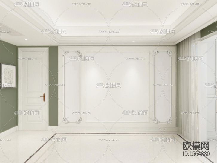 简欧创意休闲卧室场景下载