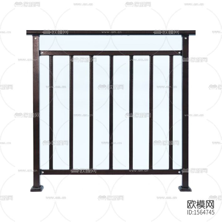 北欧简约金属玻璃栏杆