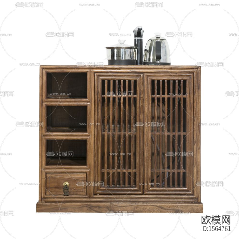 中式古典实木边柜下载