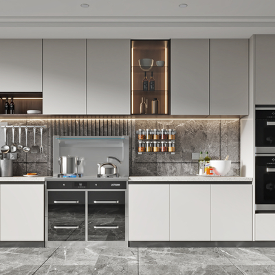  现代厨房su模型 