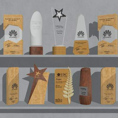  现代奖杯su模型 