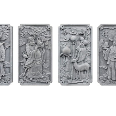  中式神仙砖雕su模型 