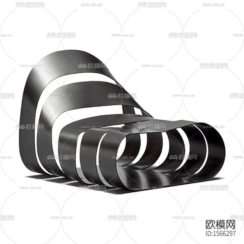 后现代主义黑色金属创意休闲椅下载