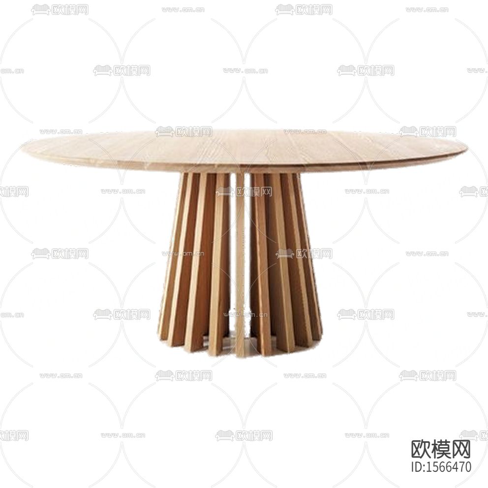 北欧简约实木圆形餐桌下载