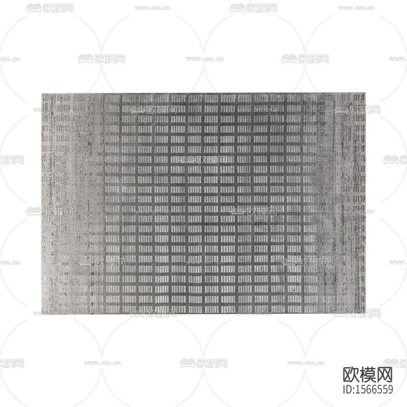 现代轻奢格纹灰色布艺地毯下载