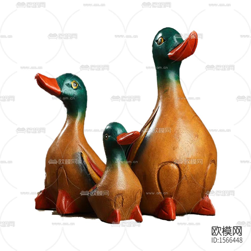 东南亚泰国实木鸭子摆件下载