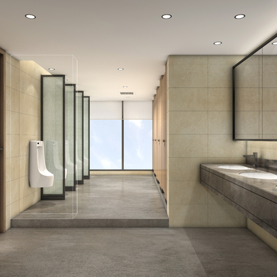  现代公共卫生间su模型 