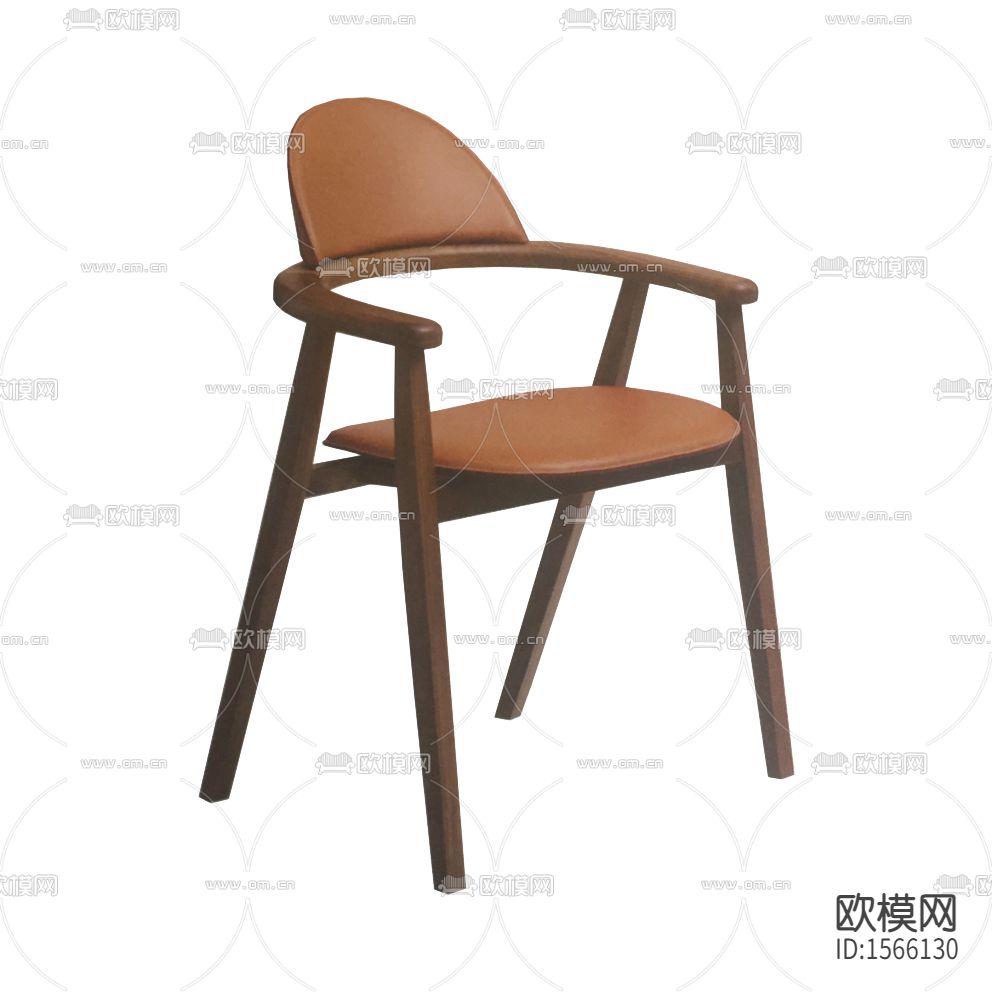 北欧简约实木皮革休闲椅下载