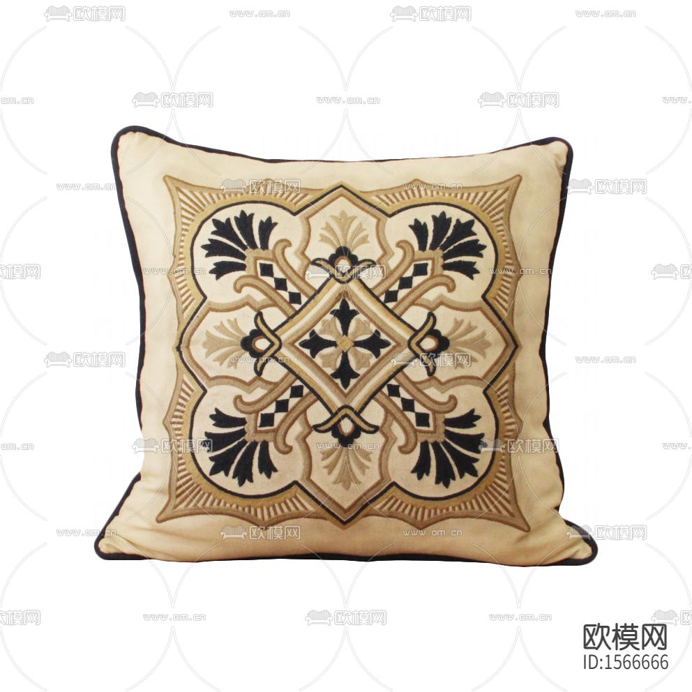 欧式复古绣花布艺抱枕下载
