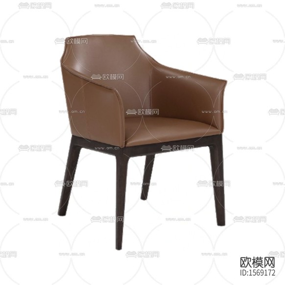现代简约皮革实木休闲椅下载