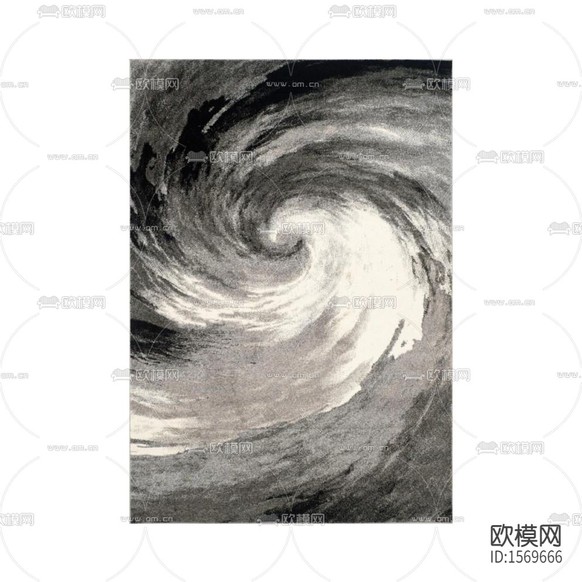 现代简约螺旋纹理布艺地毯下载