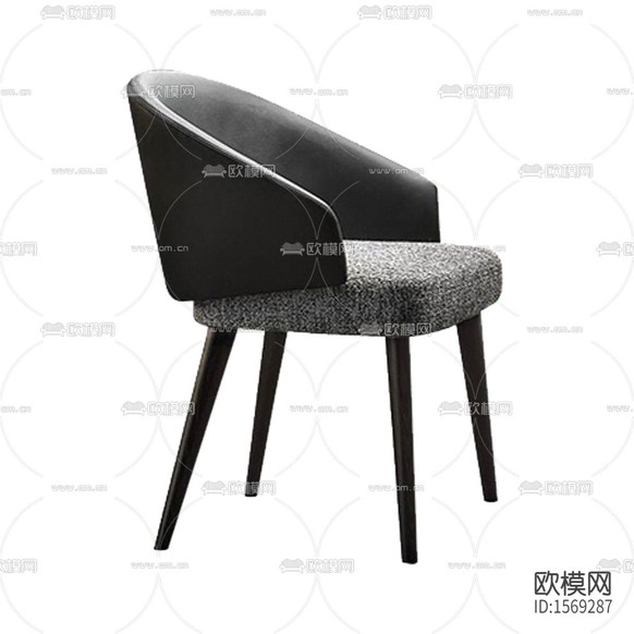 现代轻奢皮革布艺实木餐椅下载