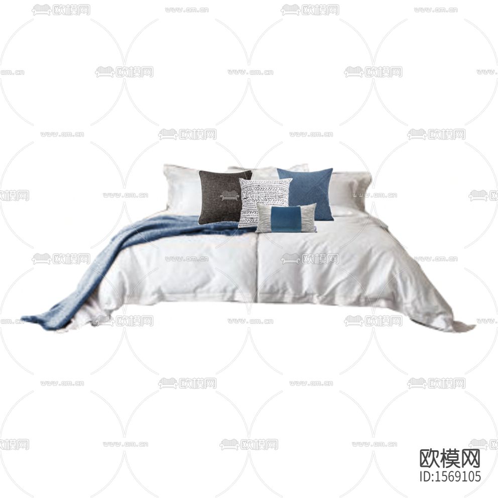 新中式简约布艺床品