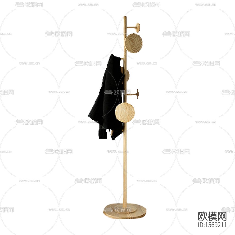 北欧简约实木衣帽架