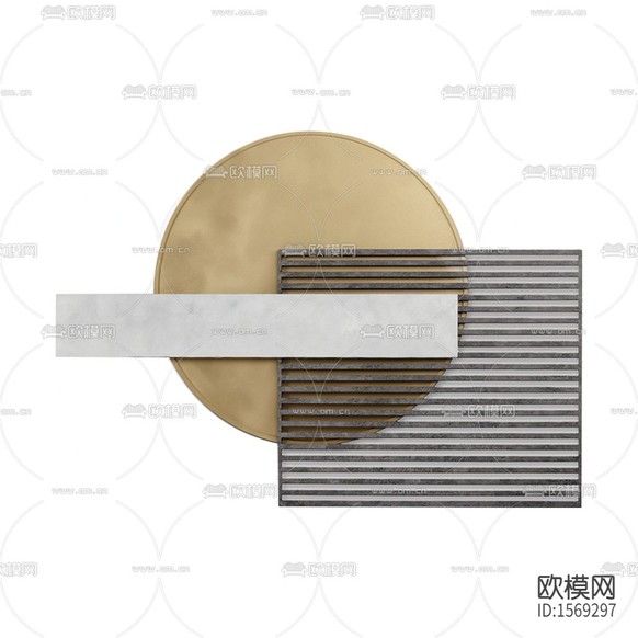 现代轻奢大理石不锈钢装置画下载