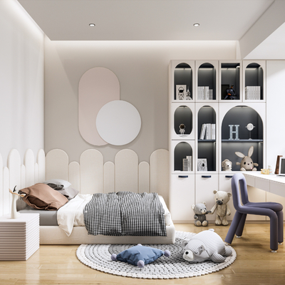  现代儿童房su模型 