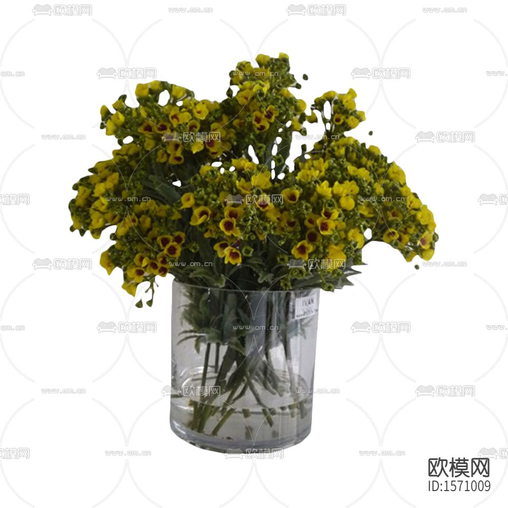 现代简约白色玻璃花瓶摆放花艺