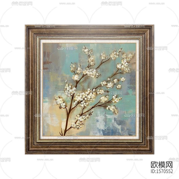 美式實(shí)木雕刻畫(huà)框創(chuàng)意手繪花藝油畫(huà)下載