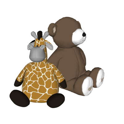  现代布艺玩偶su模型 