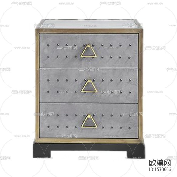美式简约实木铆钉床头柜下载