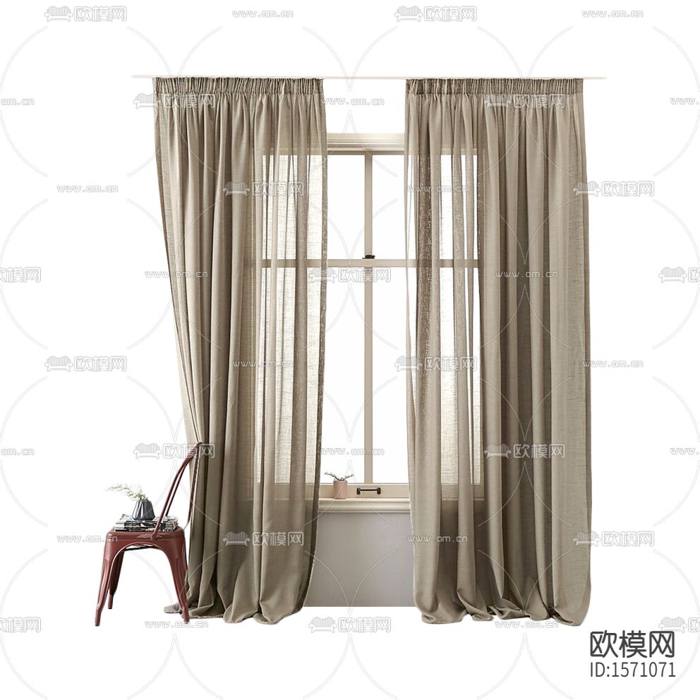 现代简约素色遮光窗帘