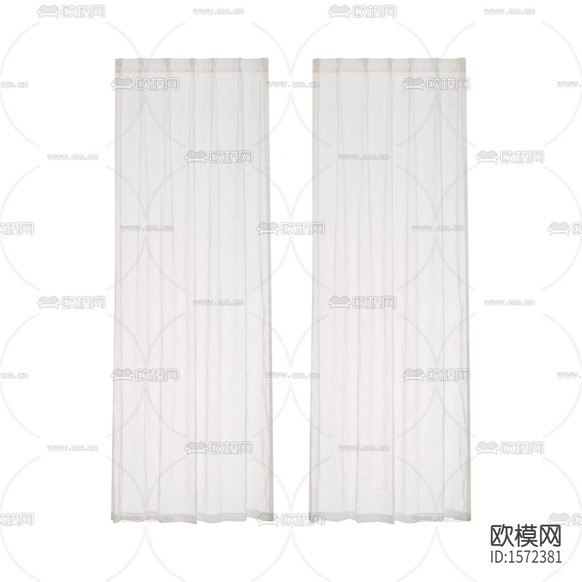 現(xiàn)代簡約白色紗簾下載
