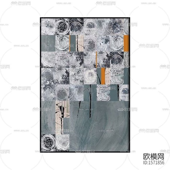 现代简约抽象色块装饰画下载