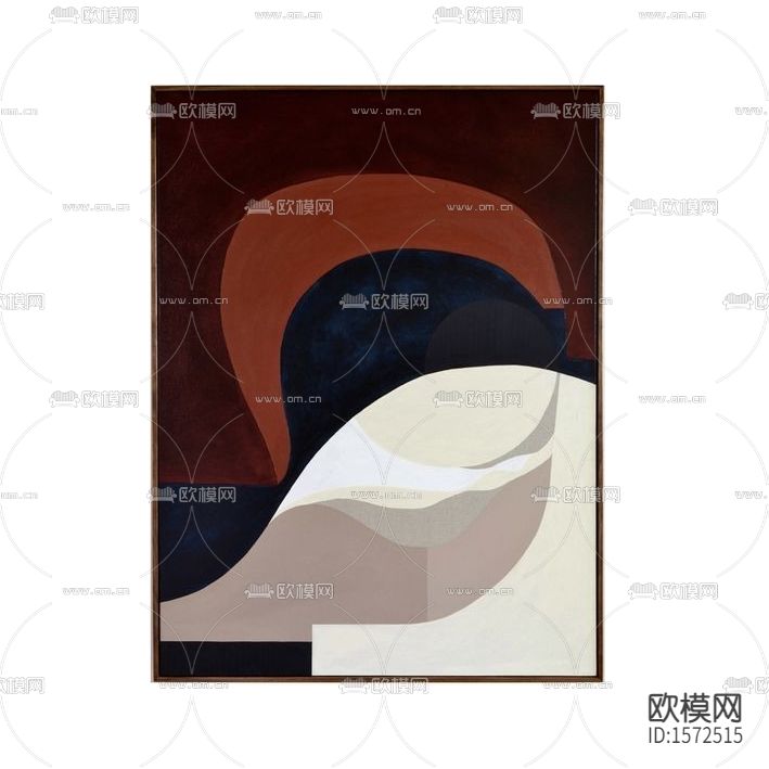 现代简约彩色抽象装饰画下载