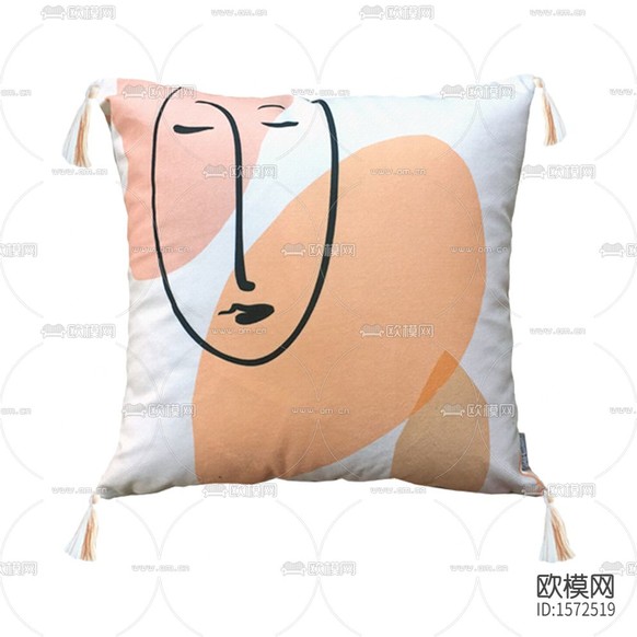 北歐簡(jiǎn)約抽象彩色人類布藝抱枕下載