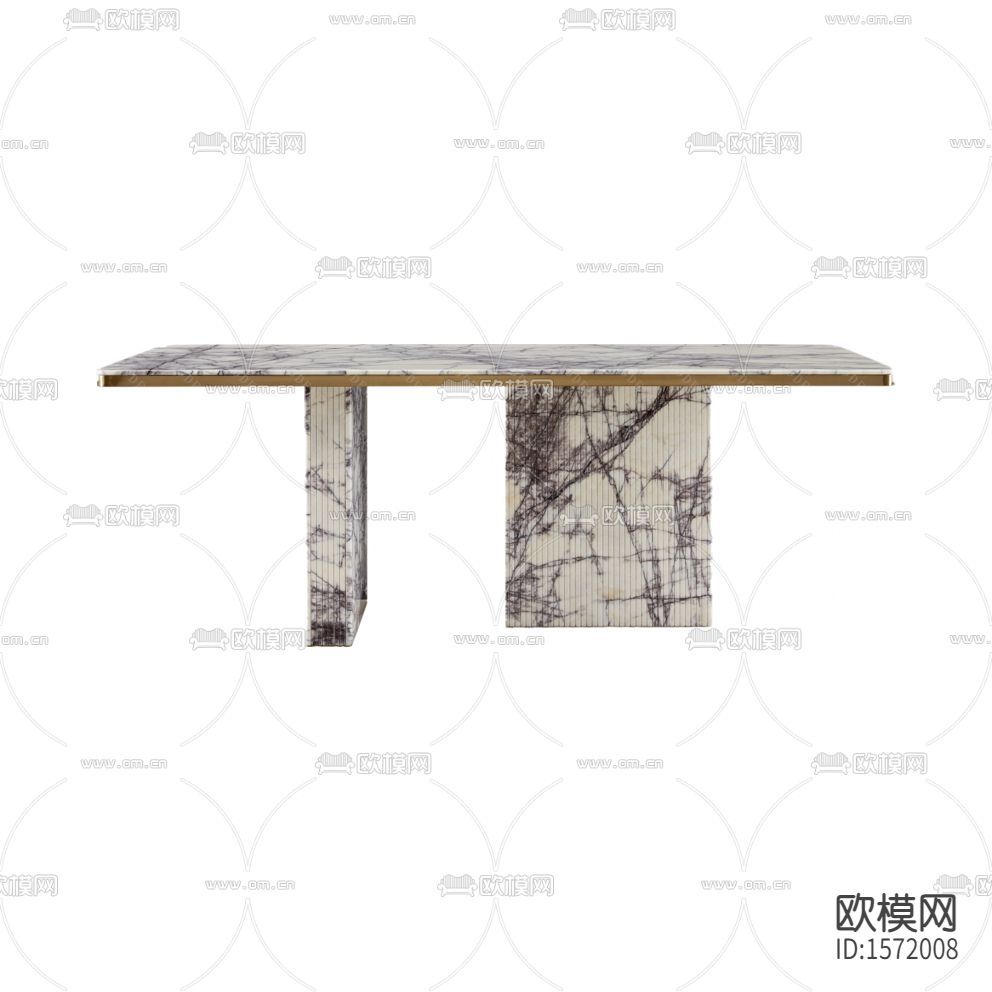 现代轻奢大理石不锈钢餐桌下载