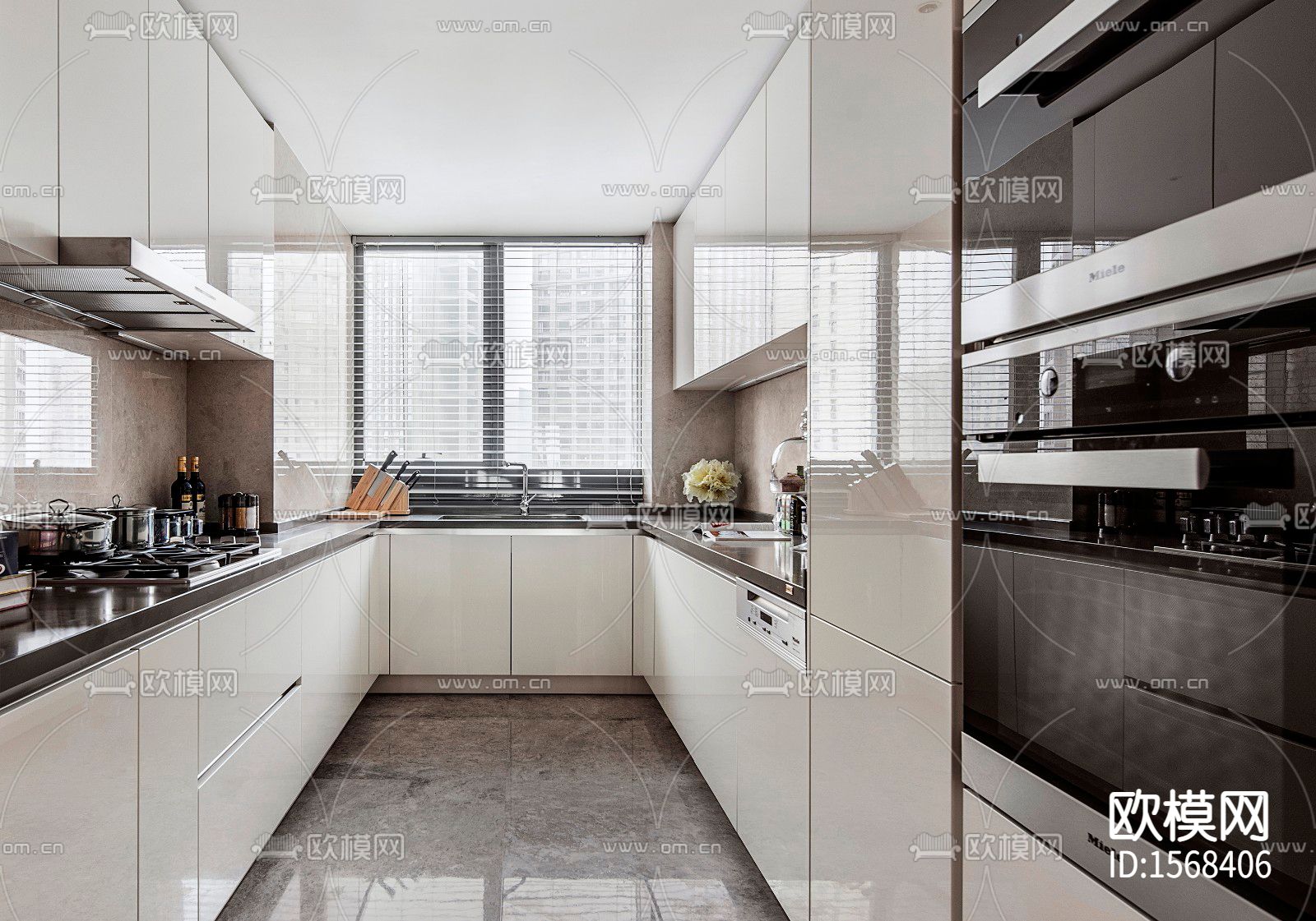 云锦中心大平层cad施工图下载（渲染图8）