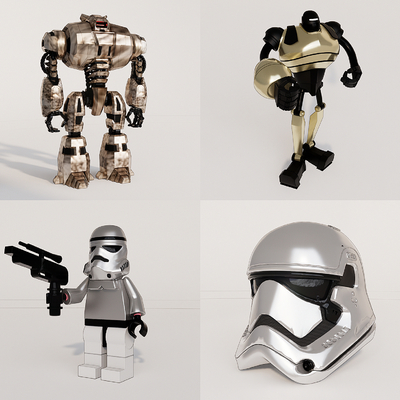  现代玩具机器人su模型 