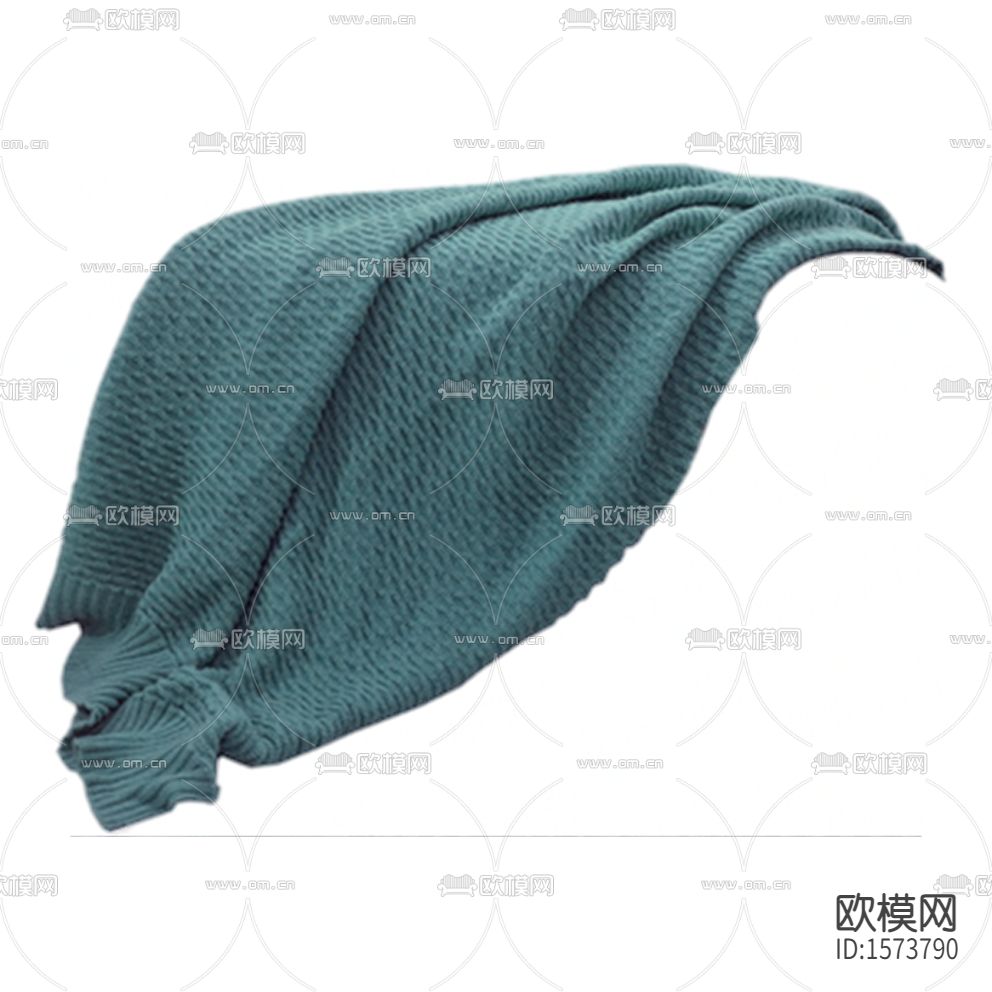 现代简约青蓝色布艺搭巾