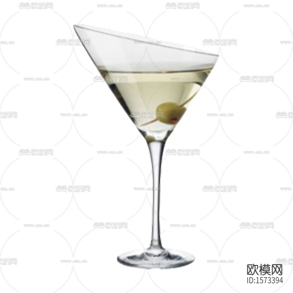 现代简约斜角水晶高脚杯下载