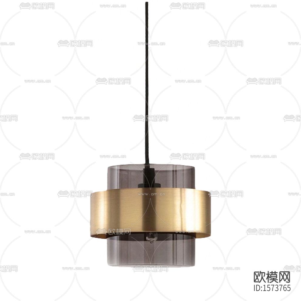 现代轻奢不锈钢玻璃吊灯下载