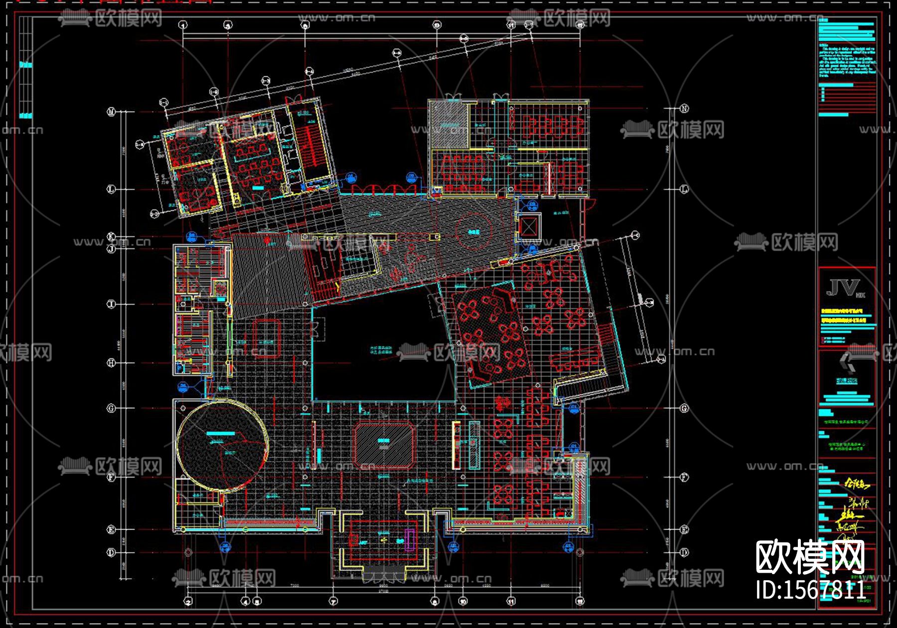 华润万象世界展厅cad施工图下载（渲染图1）