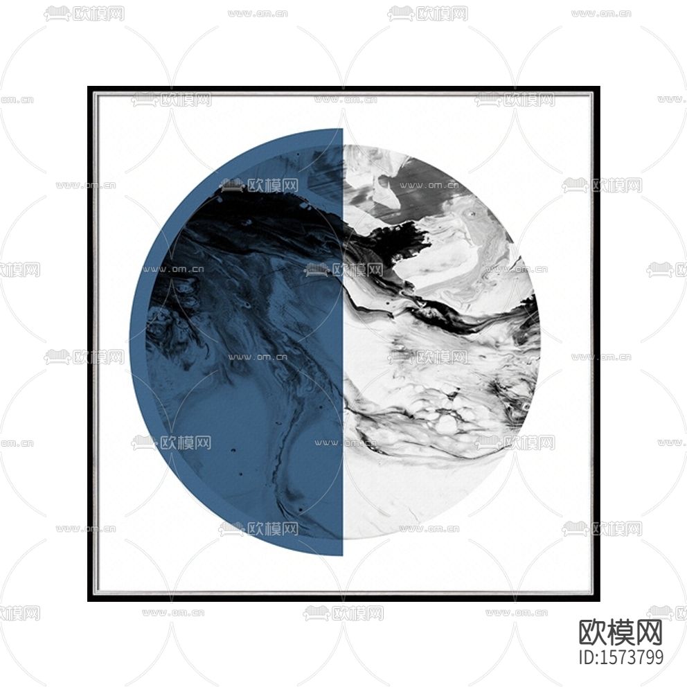 新中式禅意水墨装饰画下载