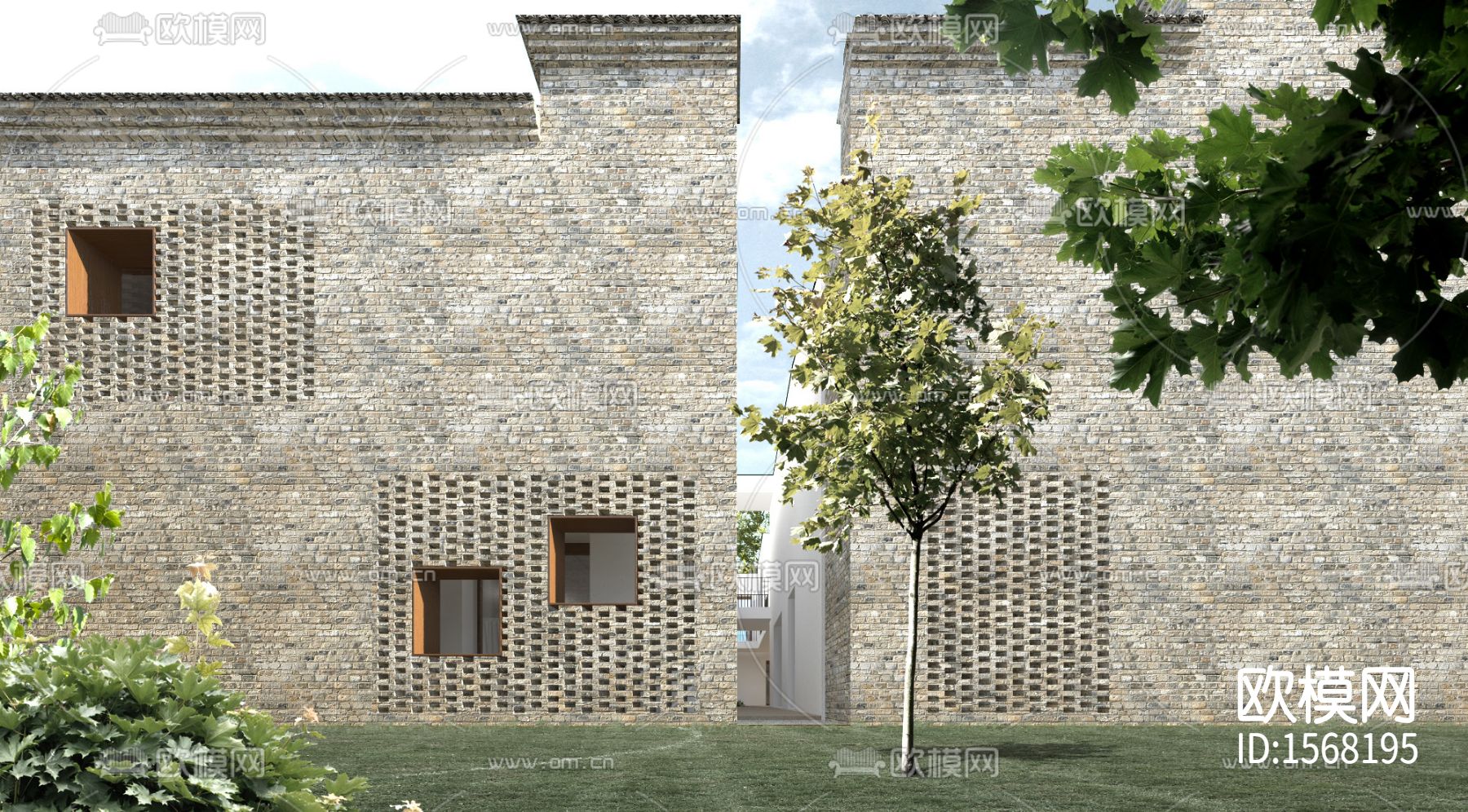 侘寂民宿cad施工图下载（渲染图4）