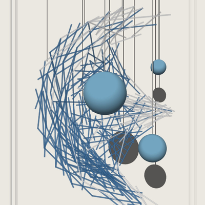  现代装饰灯su模型 