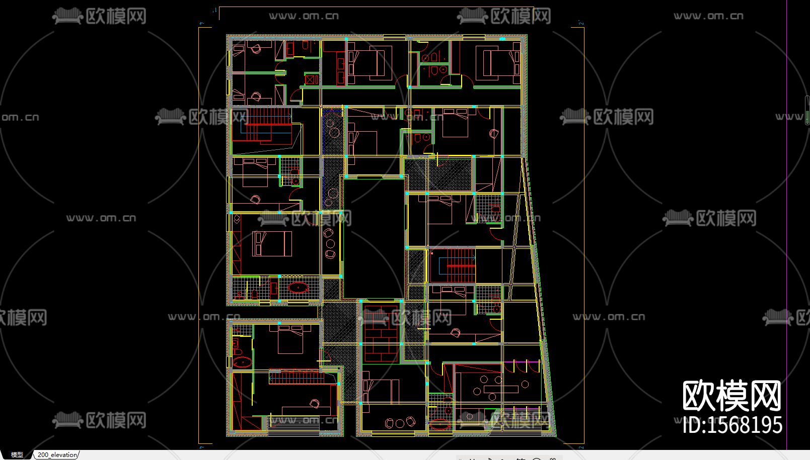 侘寂民宿cad施工图下载（渲染图6）