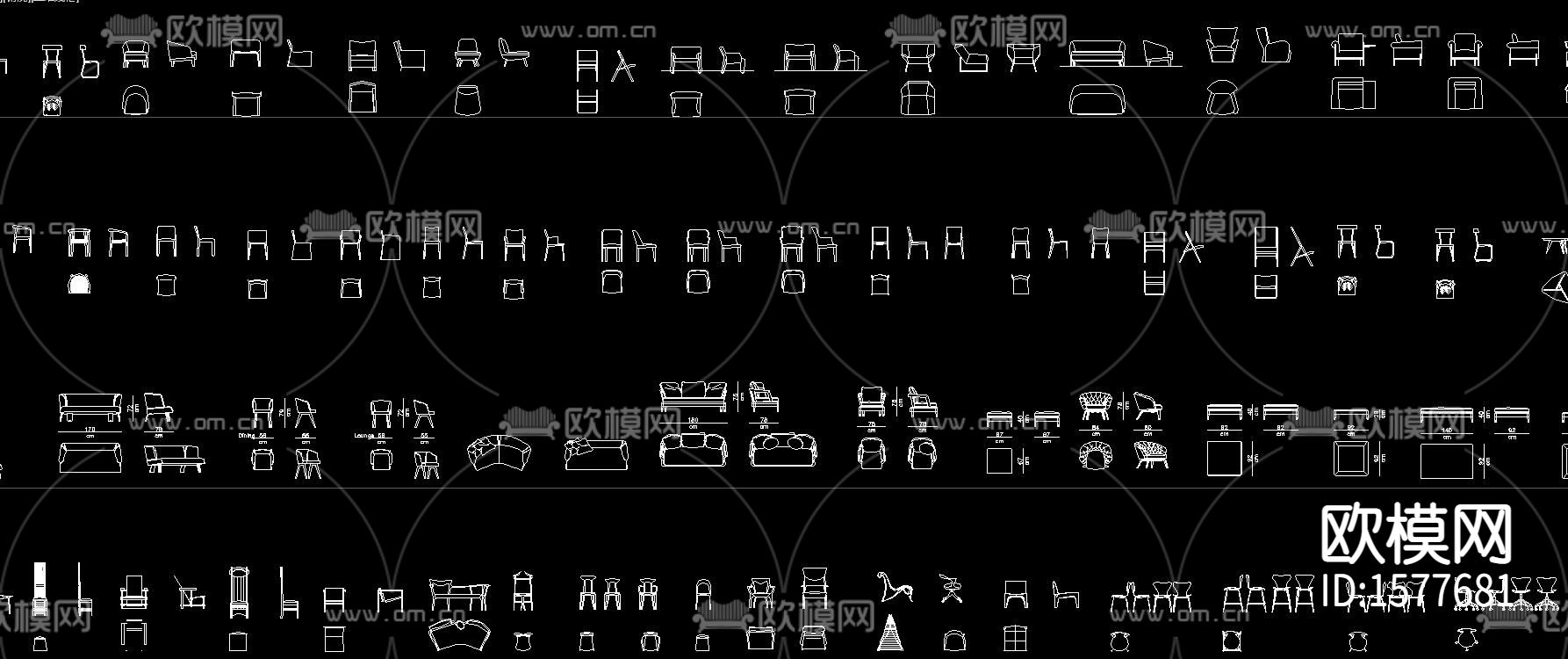 家具cad图库下载（渲染图2）