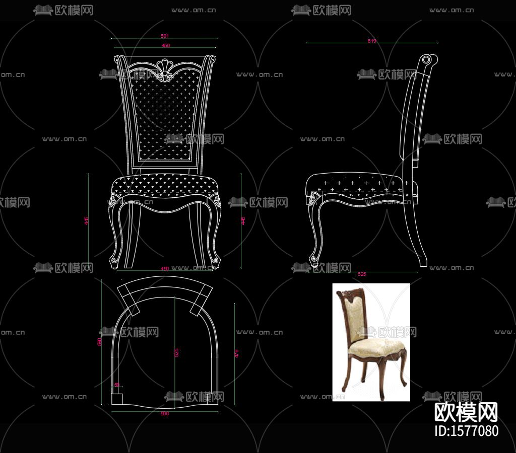 椅子CAD图库下载