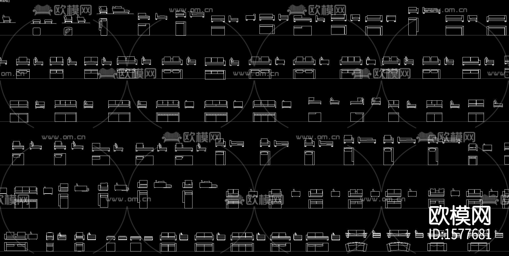 家具cad图库下载（渲染图6）