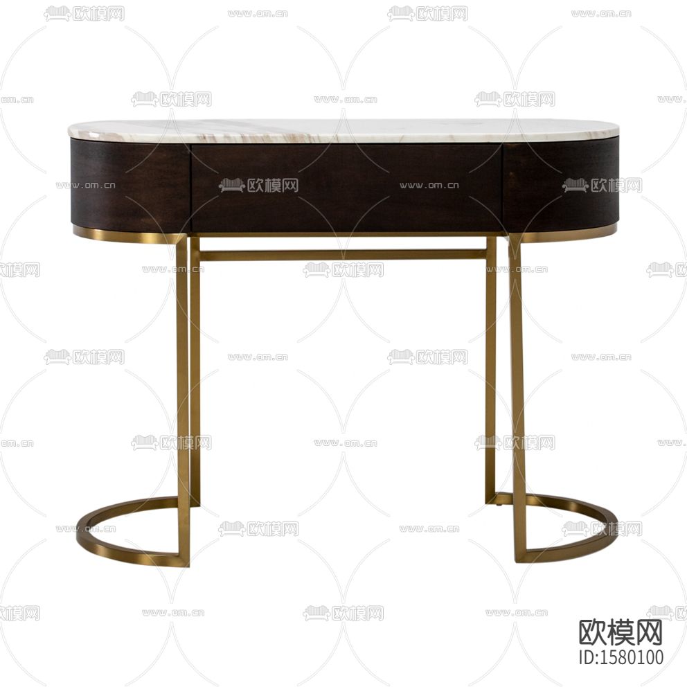 现代轻奢不锈钢实木大理石梳妆台下载