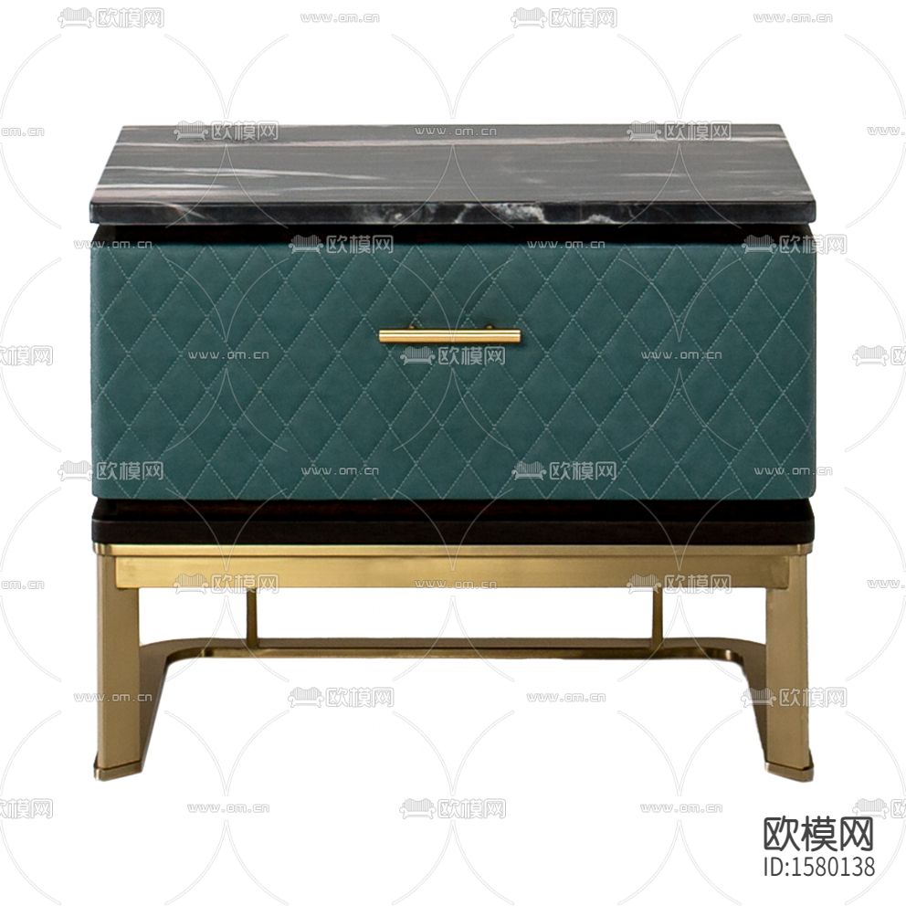现代轻奢大理石软包床头柜