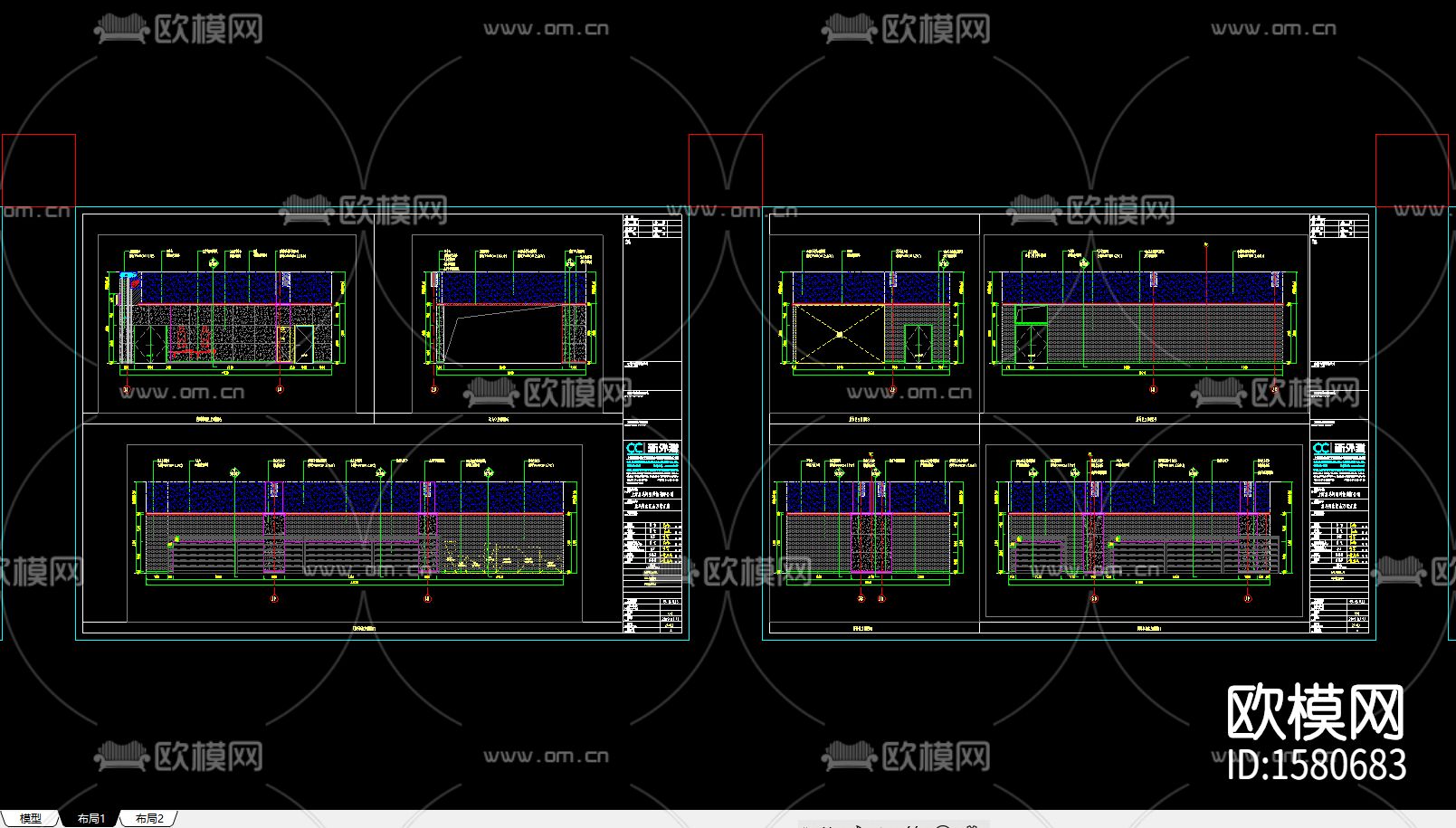 超市cad施工图下载（渲染图5）